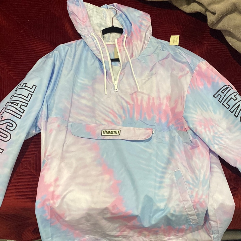 AEROPOSTALE Pink and Blue tie dye jacket